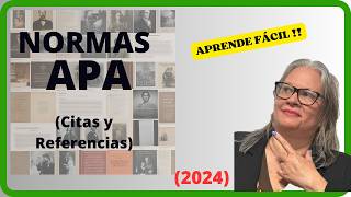 6 Normas APA 7 Citas y Referencias bibliográficas 2024 [upl. by Kandy]