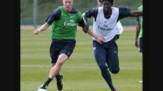 Arsenal FC Training Ground FIGHT Adebayor HITS Sagna FUNNY [upl. by Saberhagen627]