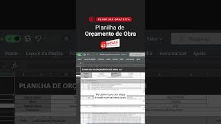 Planilha Orçamento de Obra 40  Sienge construçãocivil orçamentodeobras obra [upl. by Boylston]