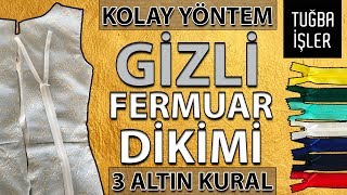 Gizli Fermuar Dikimi ve Teknikleri  Elbiseye Kolay Fermuar Takma Yöntemi KENDİN YAP  Tuğba İşler [upl. by Boyden]