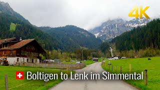 Switzerland 🇨🇭 Boltigen to Lenk im Simmental scenic Spring driving in Switzerland [upl. by Sybley]