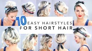 10 Easy Hairstyles for Short Hair With Headband  Milabu [upl. by Atinele12]