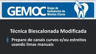 Técnica Biescalonada para o preparo químicomecânico de canais radiculares curvos [upl. by Nitsrik]