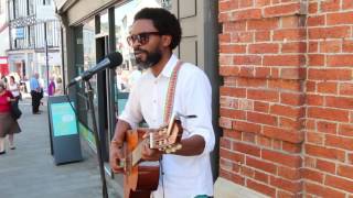 Iron Bar Jamaican Folk Song  Stephen Russell  From Jamaica  Busking  Abergavenny [upl. by Retnuh667]