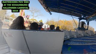 Matterhorn POV Ride At The Schaumburg Halloween Carnival 2024 [upl. by Ykcub]