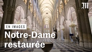 NotreDame de Paris  les premières images de l’intérieur restauré de la cathérale [upl. by Rochus613]