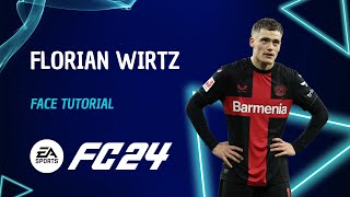 EA FC24 Player Creation Guide FLORIAN WIRTZ Lookalike Face Tutorial  Stats [upl. by Anailuy668]