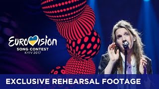 Luísa Sobral  Amar Pelos Dois Portugal EXCLUSIVE Rehearsal footage [upl. by Nilram]