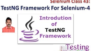 Selenium 43 TestNG Framework for Selenium Part4 [upl. by Ogirdor313]