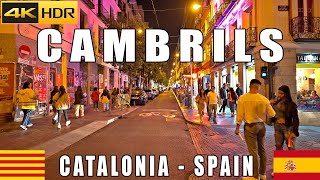 WALKING TOUR 4K  CAMBRILS  TARRAGONA  SPAIN on a Saturday night in March 4k UHD HDR Marzo  2024 [upl. by Furr]