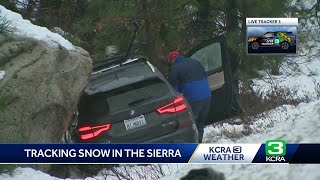 Atmospheric River Impacts  Snow brings hazardous travel conditions to the Sierra [upl. by Singh413]