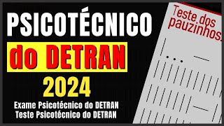 PSICOTECNICO do DETRAN 2024 AVALIAÇÃO PSICOLÓGICA do DETRAN Teste de atenção Exame psicológico [upl. by Ruthanne]