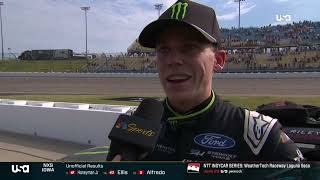 RILEY HERBST POSTRACE INTERVIEW  2024 HYVEE PERKS 250 NASCAR XFINITY SERIES AT IOWA [upl. by Auehsoj666]