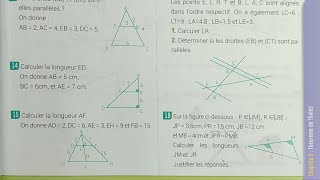 Compétence Maths 3AC La page 45 Exercice Théorème de Thalès Ex 14 15 3ème Année Collège Mathématique [upl. by Adekahs879]