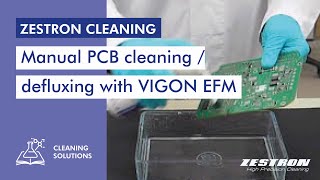 Manual PCB cleaning  defluxing with VIGON EFM [upl. by Ayalahs]