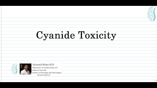 Cyanide Poisoning [upl. by Karp895]