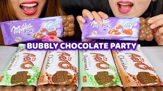 ASMR GIANT BUBBLY CHOCOLATE MILKA and AERO 초콜릿 리얼사운드 먹방 チョコレートcoklat चॉकलेट  KimampLiz ASMR [upl. by Willard]