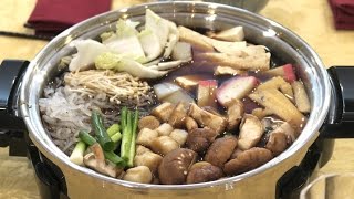 JAPANESE HOT POT SUKIYAKI [upl. by Yereffej215]