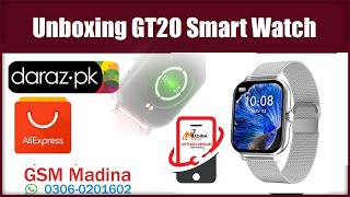 Unboxing GT20 smart watch smartwatch [upl. by Anerrol831]