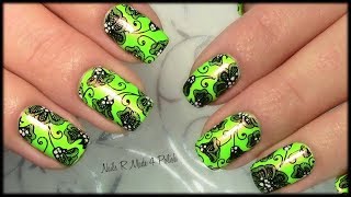 Nageldesign Sommer Neon Blumennägel  Summer Flower Nail Art [upl. by Subir]