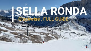 Skiing Sella Ronda Orange clockwiseAll you need to know skiing [upl. by Kinata]