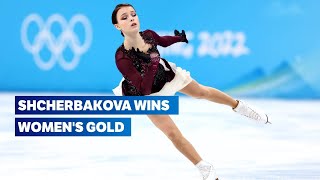 ⛸ Anna Shcherbakova wins Womens Gold  Figure Skating Beijing 2022  Free Skate highlights [upl. by Iroj]