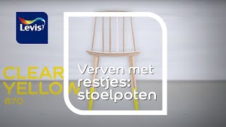 VERVEN MET RESTJES streepje verf super stoel [upl. by Yebba595]