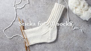 Lär dig att sticka raggsockor  del 3 sticka foten [upl. by Ellimahs]