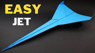 How to make Easy Paper Jet Plane  Origami Tutorial [upl. by Olaznog]