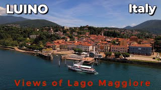 Lago Maggiore Italia LUINO Lake side Drone 4k [upl. by Mandych487]