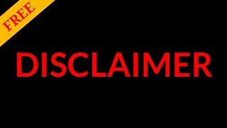 Disclaimer Video Effect  Free [upl. by Jr]