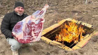 I Covered The Giant Beef With Dirt For The Perfect Holiday Dinner [upl. by Sivartal]