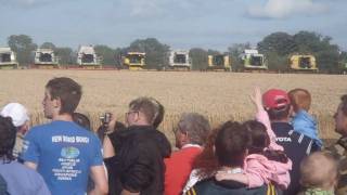 Combines4Charity  175 combines working WORLD RECORD smashed  Duleek Co Meath 15082009 [upl. by Noonan]