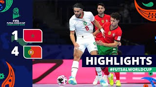 Morocco v Portugal  FIFA Futsal World Cup 2024  Group E  Highlights [upl. by Cirderf789]