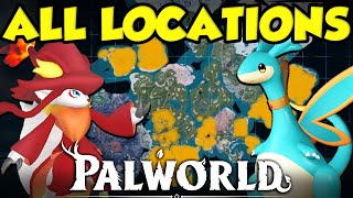 ALL PALWORLD PAL LOCATIONS  FULL PALDECK LOCATION GUIDE [upl. by Eihctir]