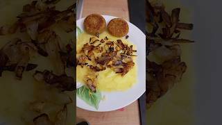 mashed potatoes with onions and falafel asmrcooking food cooking asmr potato falafel onion [upl. by Burnett]