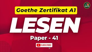 Goethe A1 Level Exam 2024  Paper  41  Lesen mit Lösungen  GermanAdda [upl. by Ettecul]