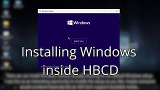 Installing Windows while inside Hirens BootCD [upl. by Nylorac]