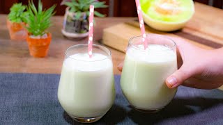 Como preparar batido de melón con plátano receta fácil y rápido A COCINAR [upl. by Reinar]