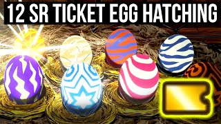 12 SR TICKET EGG HATCHING Opening 12 SUPER Rare Eggs In Monster Hunter Stories 2 [upl. by Doroteya323]