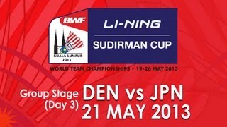 Group Stage  WD  CPedersenKRytter Juhl vs MMatsutomoATakahashi  2013 Sudirman Cup [upl. by Innavoig]