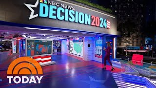 See behindthescenes tour of NBC News’ 2024 Election Night set [upl. by Nnoj]