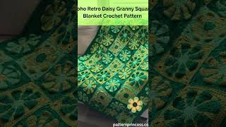 Retro Daisy Crochet Blanket Granny Squares crochet [upl. by Judi]