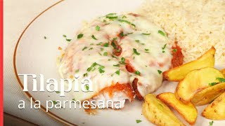 Cuando hago este filete de tilapia a la parmesana no queda nada en casa [upl. by Llenrahc]