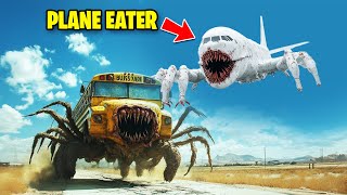 SCHOOL BUS EATER vs PLANE EATER IN REAL LIFE INFECTED SKY MOVIE [upl. by Keavy254]