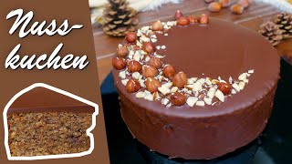 Haselnusskuchen ohne Mehl  herbstlicher Nusskuchen  schnell gemacht und super saftig [upl. by Blossom183]