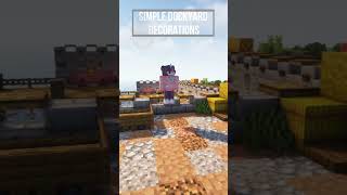 Simple Dockyard Decoration Ideas shorts shortminecrafts minecraft gaming gamer worldbuilding [upl. by Mobley]