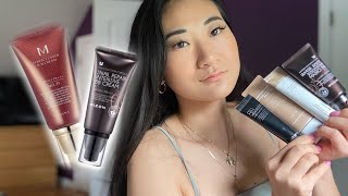 BB CREAM REVIEW  Natural to Full Coverage Korean BB Creams [upl. by Leuname]