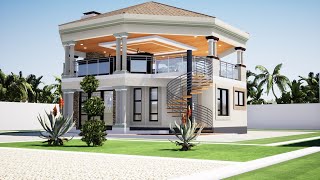 2 Bedroom plan  8 Corner l house Design  11m x 11m [upl. by Lleda471]