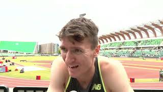 Jake Wightman after new Mile PB at the Eugene Diamond League [upl. by Nanice]